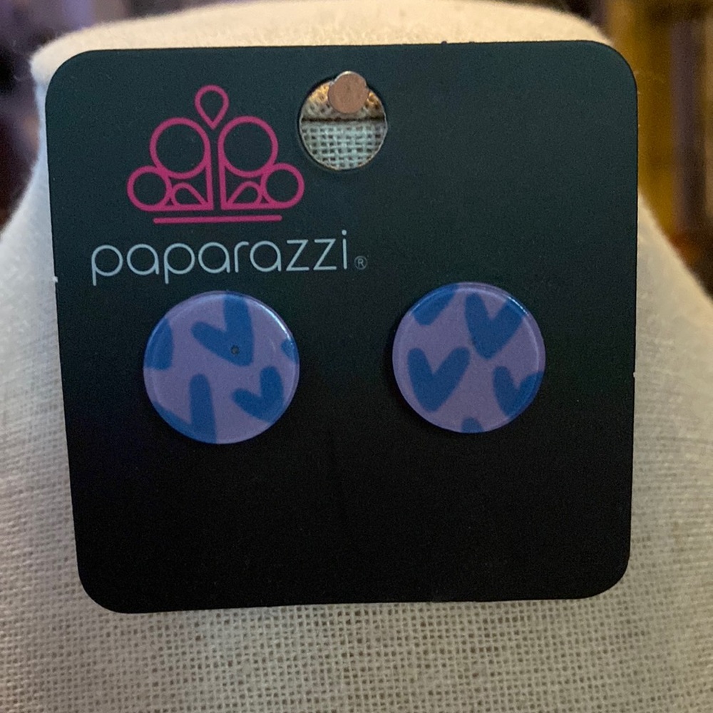 New 💜 Purple Heart Post Back Earrings